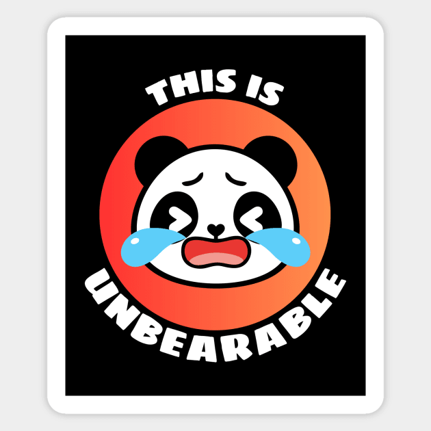 This Is Unbearable | Panda Pun Sticker by Allthingspunny